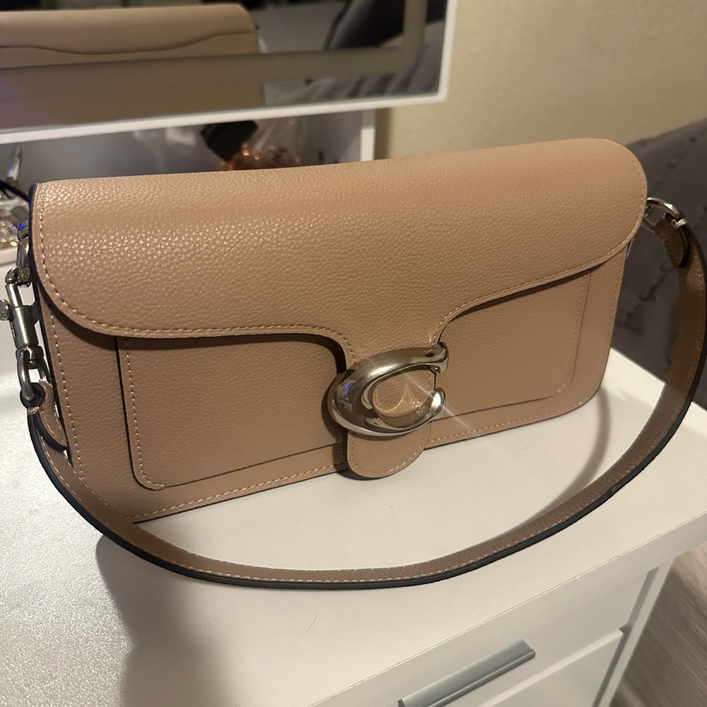 COACH Taupe/Silver Tabby 26 Shoulder Bag NEW